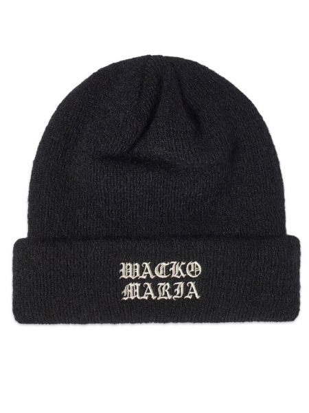 Мохеровая трикотажная шапка Wacko Maria черная