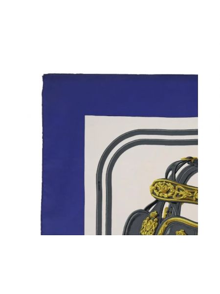 Bufanda de seda Hermès Vintage azul