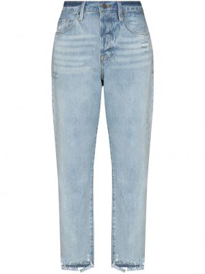 Rippet straight jeans Frame blå