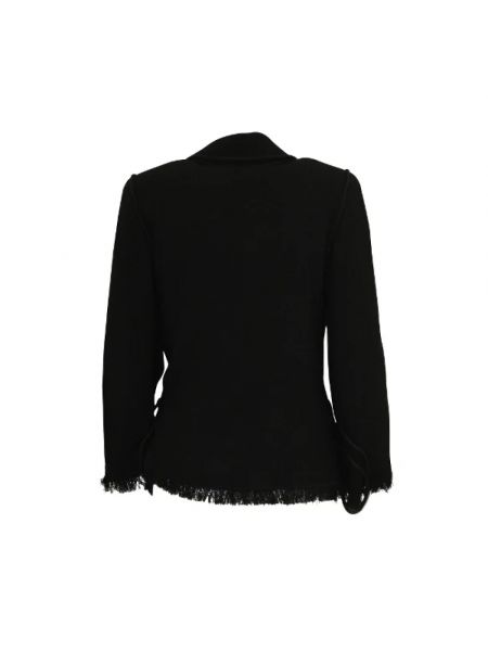 Chaqueta de lana retro outdoor Chanel Vintage negro