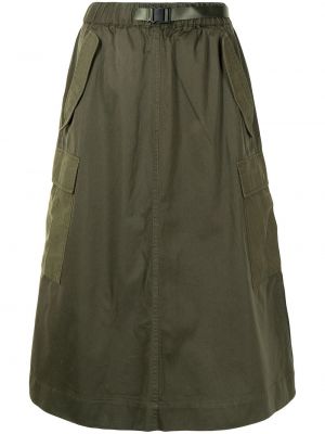 Falda midi de cintura alta Izzue verde