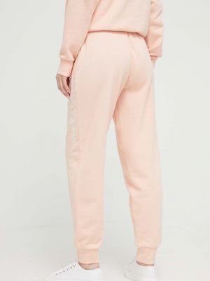 Spodnie sportowe z nadrukiem Emporio Armani Underwear różowe