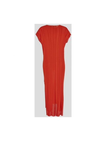 Sukienka midi z wiskozy plisowana Gentryportofino czerwona