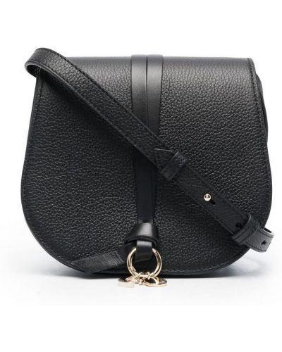 Crossbody väska i läder Chloe svart