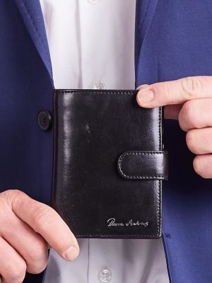 Kožená peňaženka Fashionhunters čierna