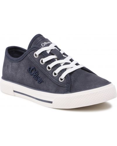 Fűzős sneakers S.oliver - sötétkék
