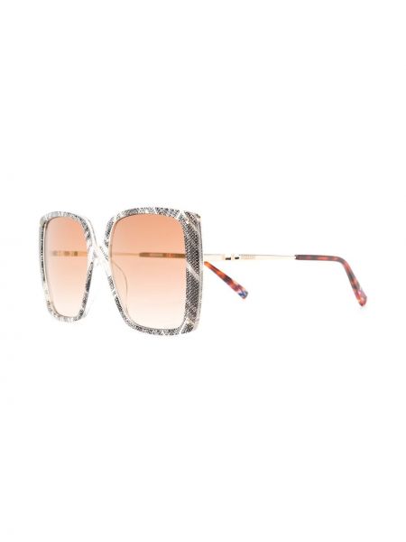 Gafas de sol con estampado con estampado abstracto oversized Missoni Eyewear gris