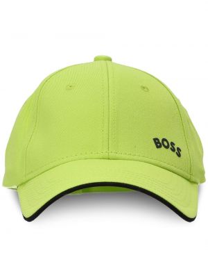 Cappello con visiera con stampa Boss verde
