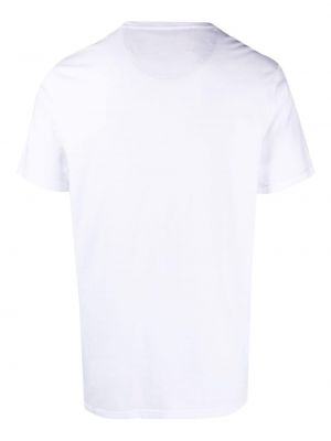 Bavlněné tričko s výšivkou Barbour bílé