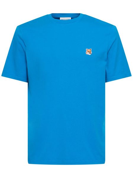 Тениска Maison Kitsuné синьо