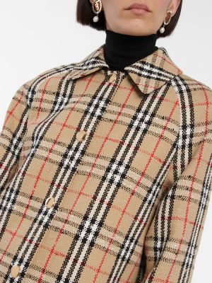 Manteau en laine en coton à carreaux Burberry