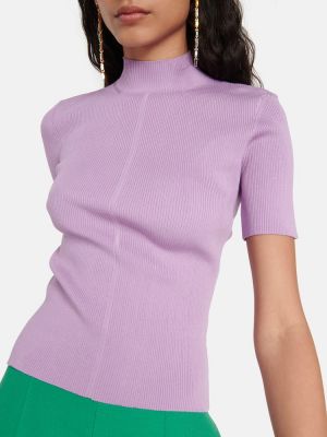 Šilkinis megztinis Oscar De La Renta violetinė
