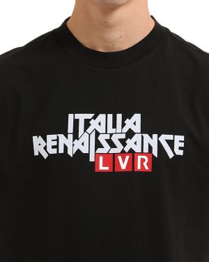 Bavlněné tričko Italia Independent černé
