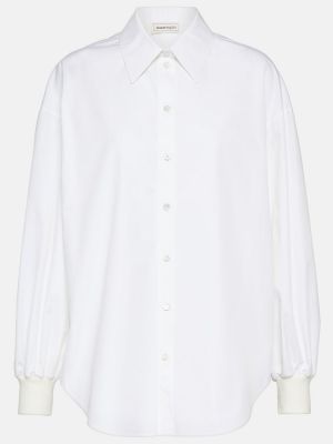 Oversized bavlněná košile Alexander Mcqueen bílá