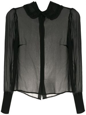 Блузка прозрачная Andrea Bogosian, черная