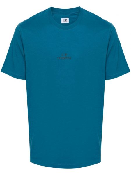 Koszulka bawełniana z nadrukiem C.p. Company niebieska