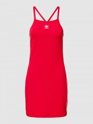 Sukienka mini z nadrukiem Adidas Originals czerwona