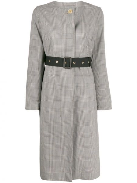 Kostkovaný kabát Mackintosh šedý