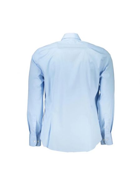 Camisa con bordado slim fit La Martina azul