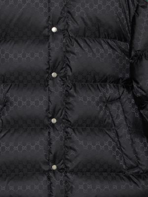 Žakárová péřová bunda Gucci černá