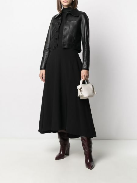 Falda de cintura alta Ami Paris negro