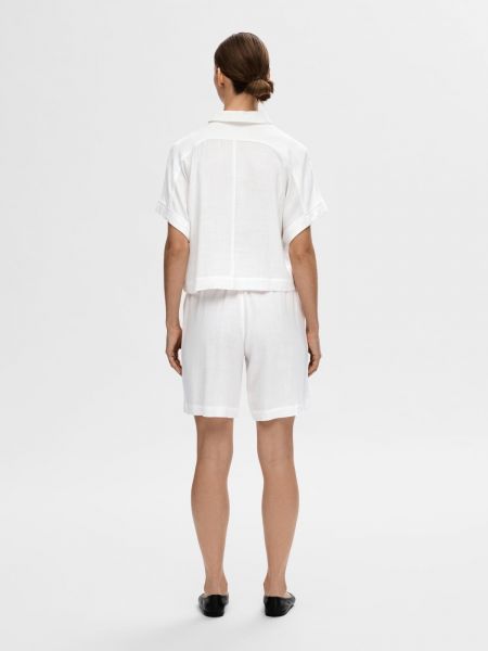 Pantalon Selected Femme blanc