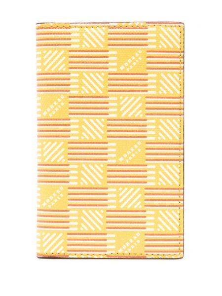 Δερμάτινος πορτοφόλι με σχέδιο Moreau κίτρινο