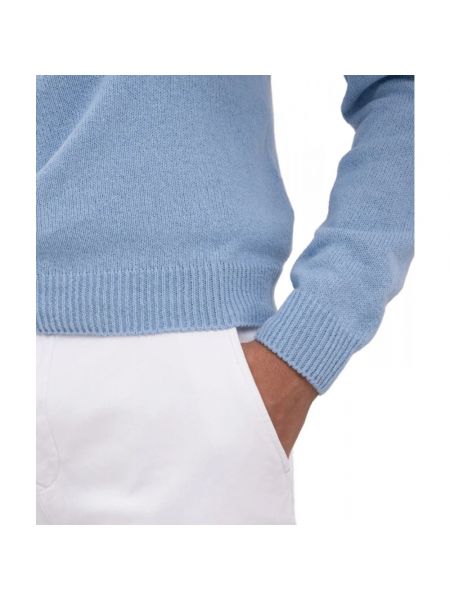 Jersey de algodón de tela jersey de cuello redondo Replay azul