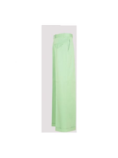 Spodnie relaxed fit Bottega Veneta zielone