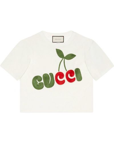 Camiseta con estampado Gucci blanco