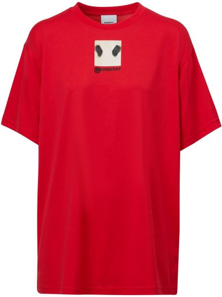 Camiseta oversized Burberry rojo