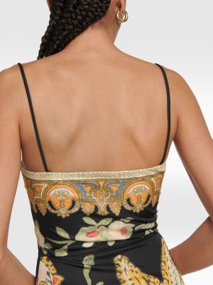 Rochie lunga cu imagine Etro negru