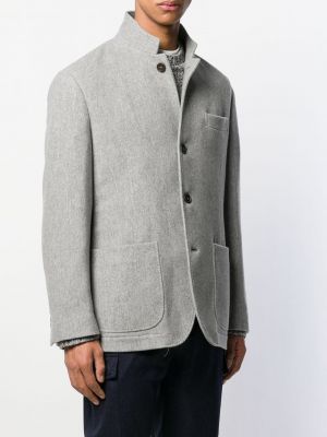 Krátký kabát Brunello Cucinelli šedý