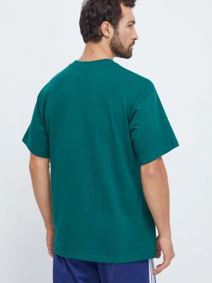 Bavlněné tričko Adidas Originals zelené