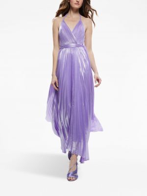 Plisované dlouhé šaty Alice + Olivia fialové