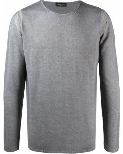 Jersey de tela jersey de cuello redondo Roberto Collina gris