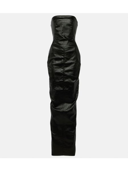 Джинсовое платье с бюстье Rick Owens черный
