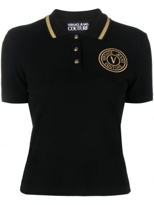 Tricou polo din bumbac Versace Jeans Couture