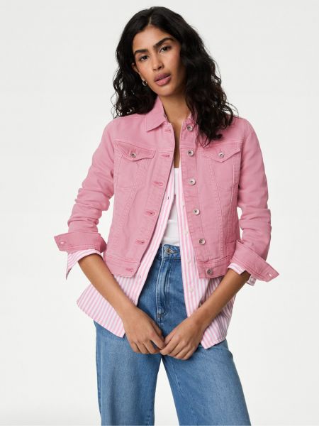 Džínová bunda Marks & Spencer růžová
