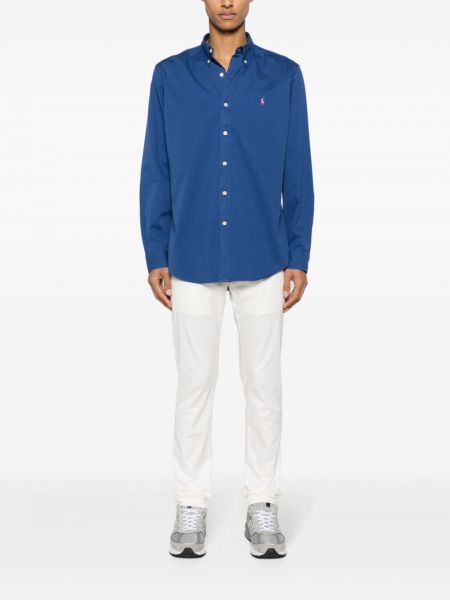 Siuvinėtas medvilninis siuvinėtas polo marškinėliai Polo Ralph Lauren