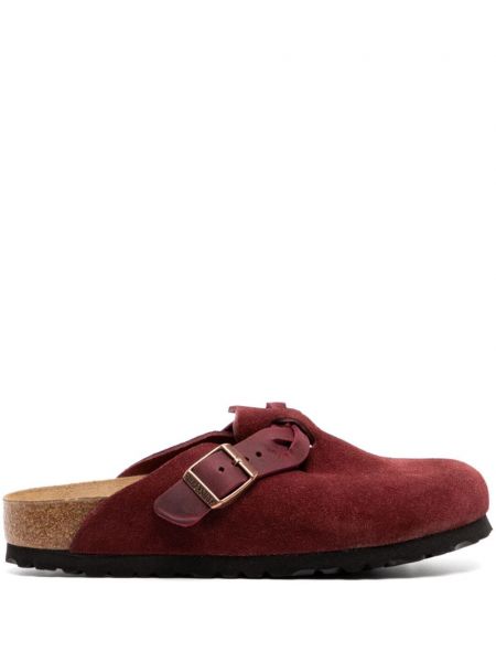 Ruskind mules Birkenstock rød