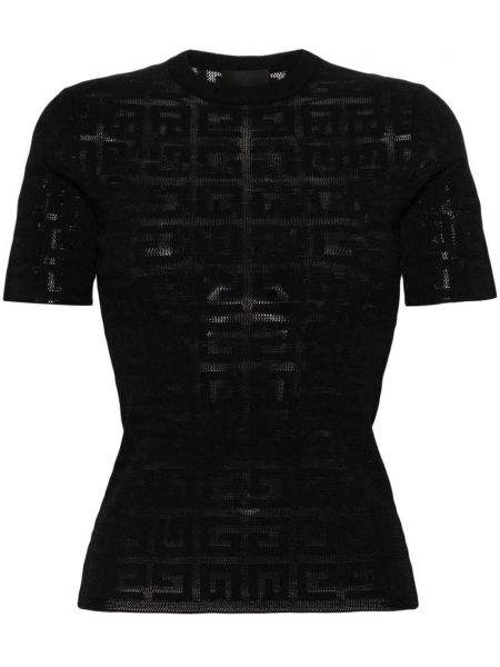 Žakárové tričko Givenchy černé