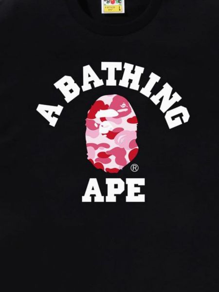 Medvilninis marškinėliai A Bathing Ape® juoda