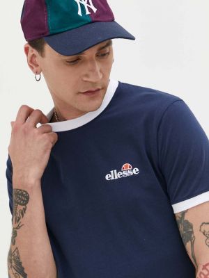 Bavlněné tričko s aplikacemi Ellesse černé