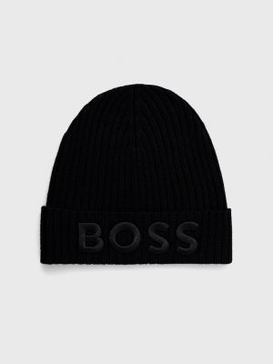 Вълнена шапка Boss черно