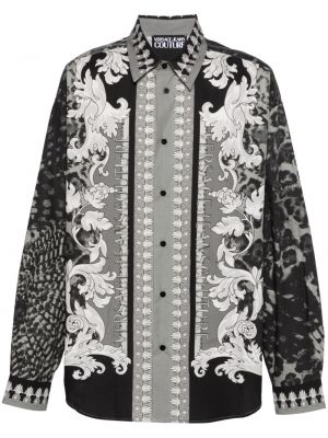 Pamučna traper košulja s printom Versace Jeans Couture