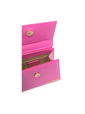 Bolso clutch de cuero de cuero Jacquemus rosa