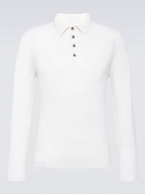 Polo majica od kašmira Allude bijela