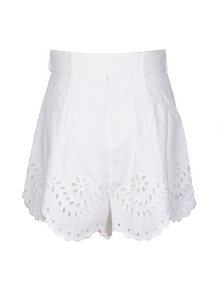 Pantalones cortos de flores Zimmermann blanco