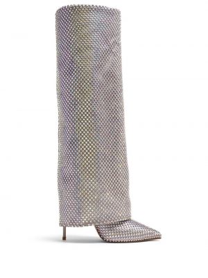 Guminiai batai su kristalais Le Silla sidabrinė